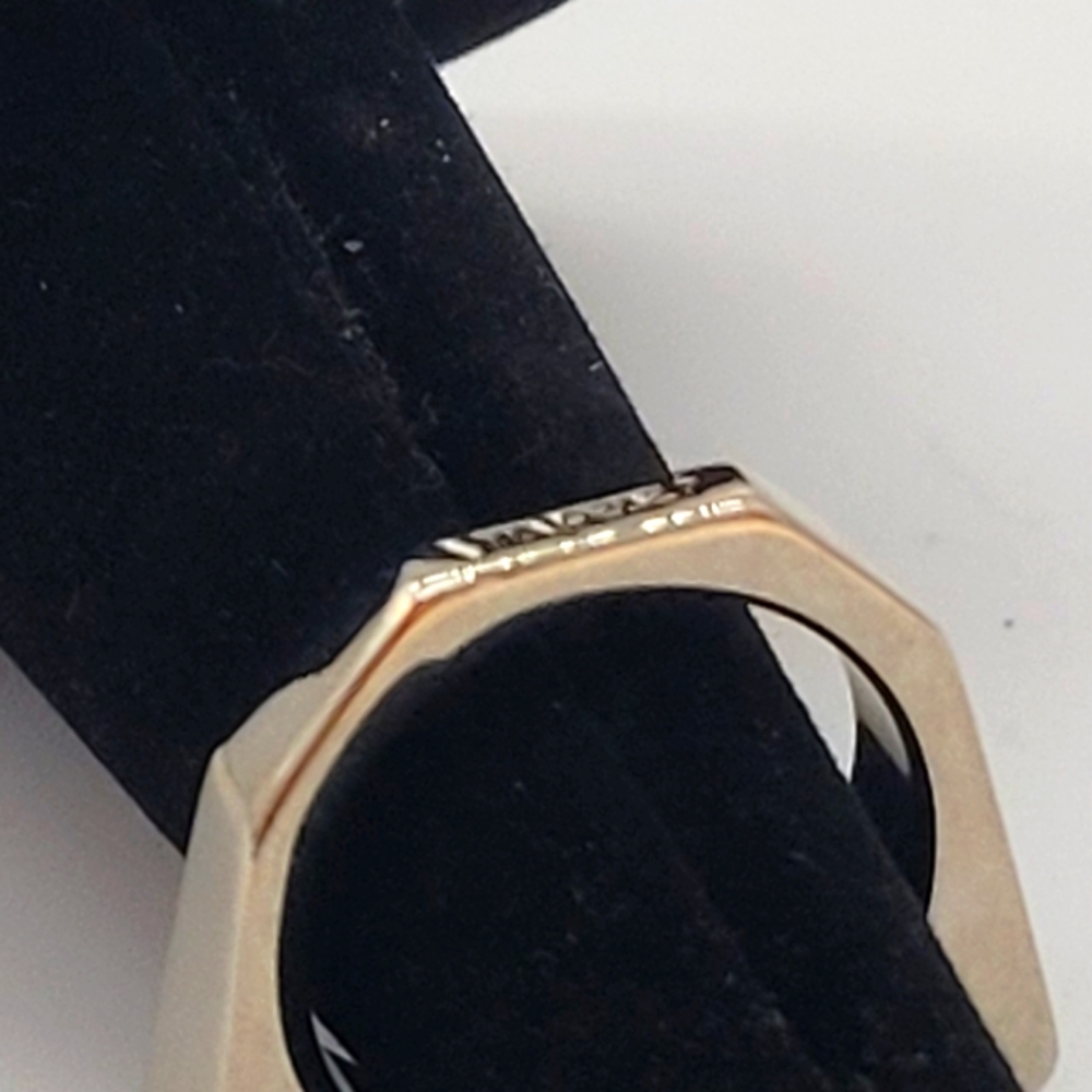 Vita Fede Octagon Black & White Stone 24k White Gold-Plated Ring New - Picture 7 of 7